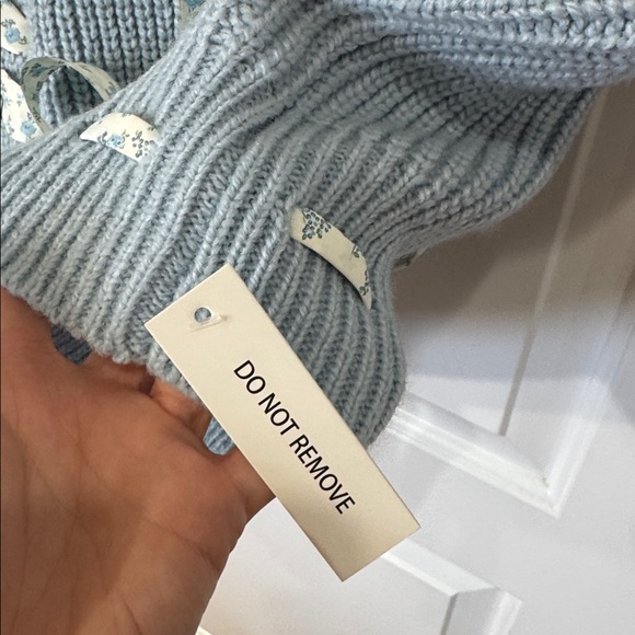 *NEW* FOR LOVE AND LEMONS BOW SWEATER LARGE - Picture 8 of 10